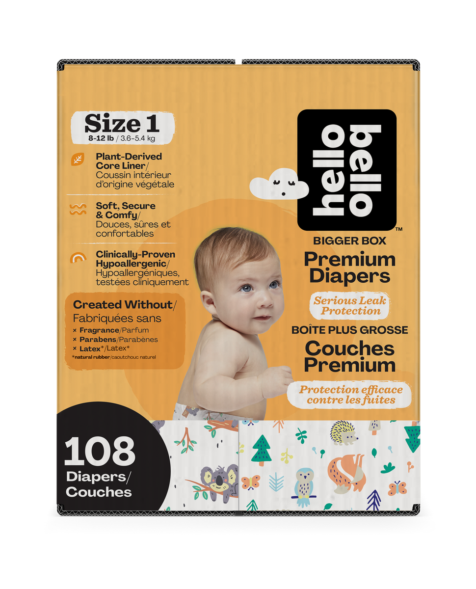 Hello Bello™ Diapers Club Pack Size 1 (812 lbs) 108 ct. Leda