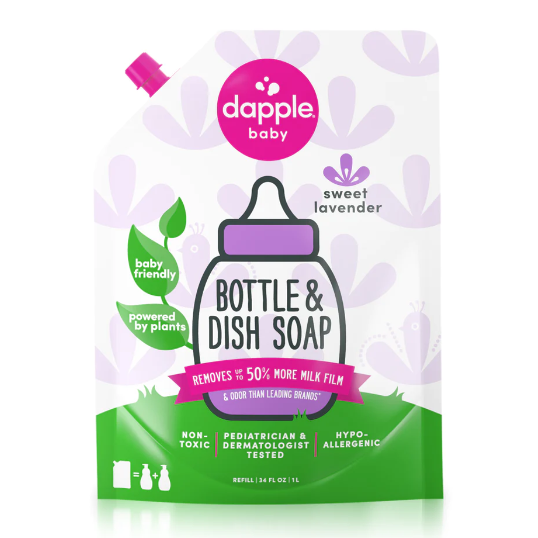 Dapple® Bottle & Dish Soap, Lavender, Refill Size, 34 fl.oz Eng only Leda Health Innovations
